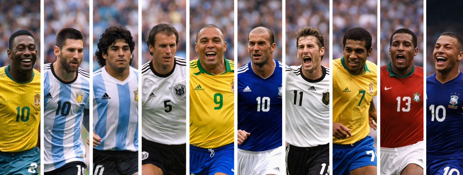10 лучших футболистов в истории Чемпионатов Мира